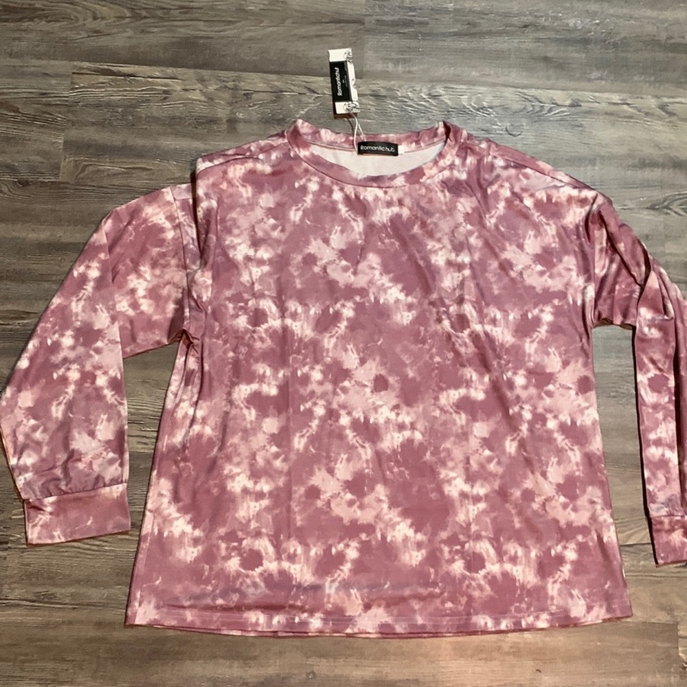 New Romantichut Women's Tie-Dye Long Sleeve Top & Joggers Set